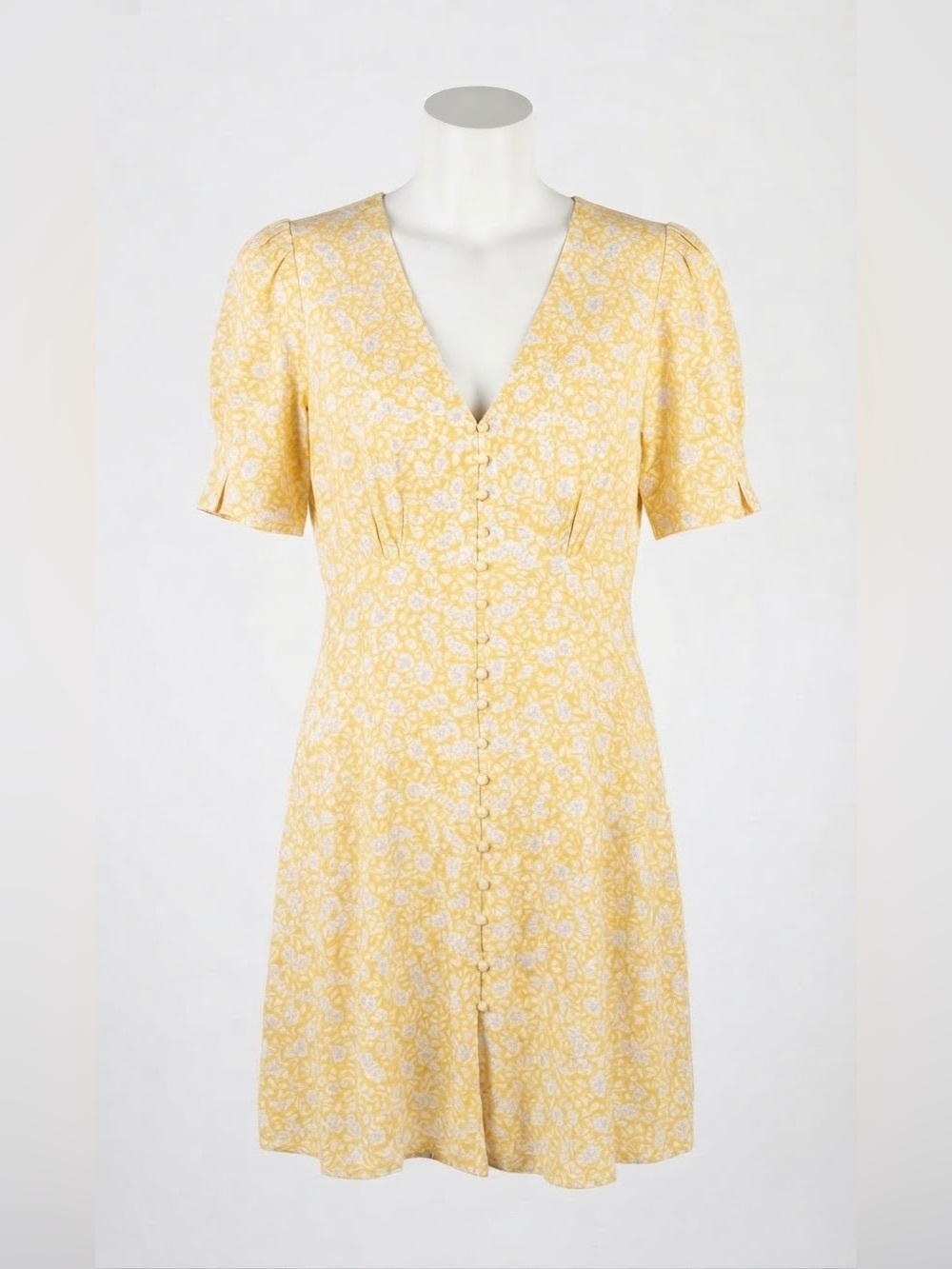Ever New Saffron Mini Sun Dress Yellow Floral NWT 4